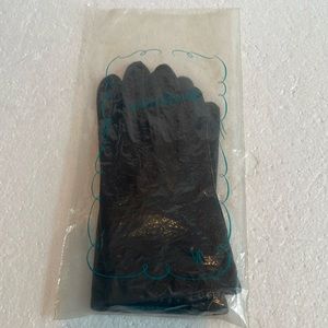 Vintage Van Raalte gloves leather lambskin Italian winter black women’s size 7